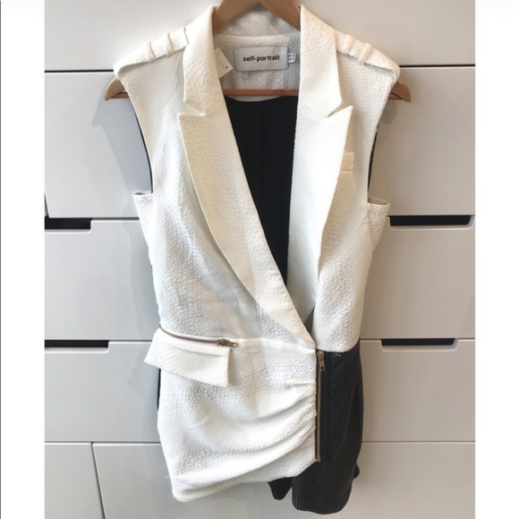 Self-Portrait Dresses & Skirts - Self Portrait black and white dress